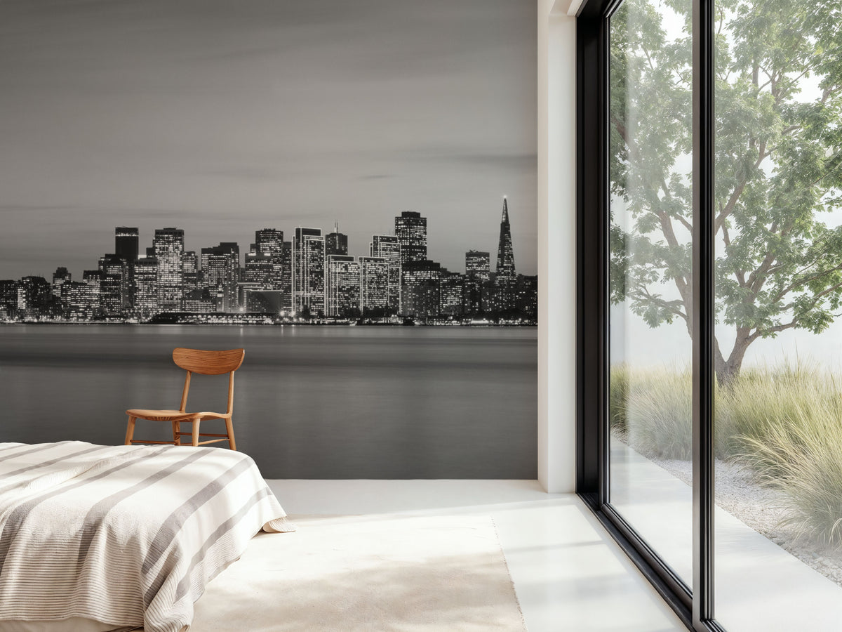 Midnight Metropolis Mural Wallpaper - room preview 03