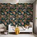 Vibrant Coral Reef, Blue Mural Wallpaper - room preview 03