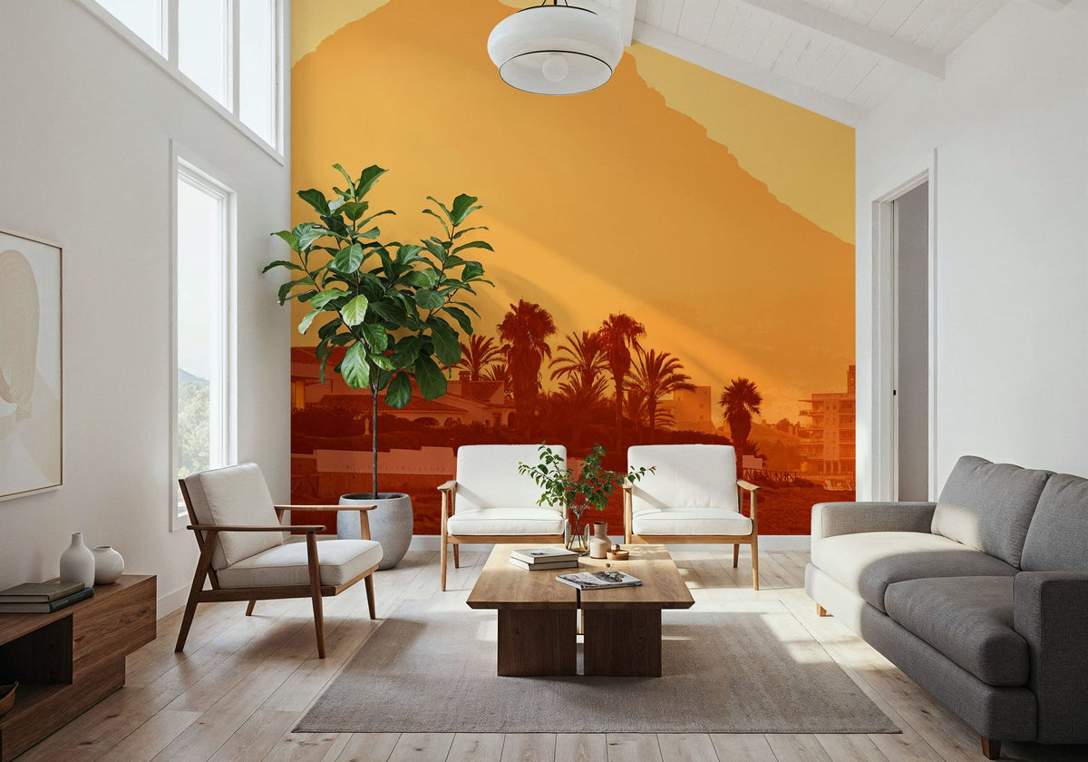 Mediterranean Sunset Mural Wallpaper - room preview 03