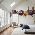 Truro England Skyline Purple & Gold Mural Wallpaper - room preview 03