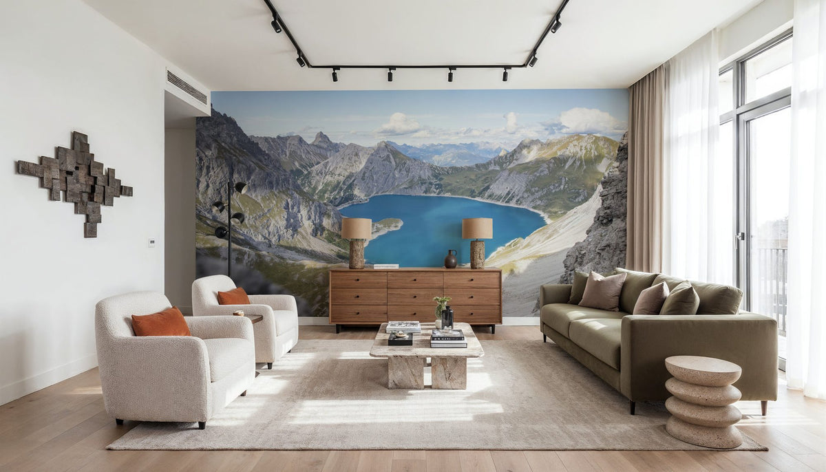 Lake in the Alps Mural Wallpaper - room preview 03