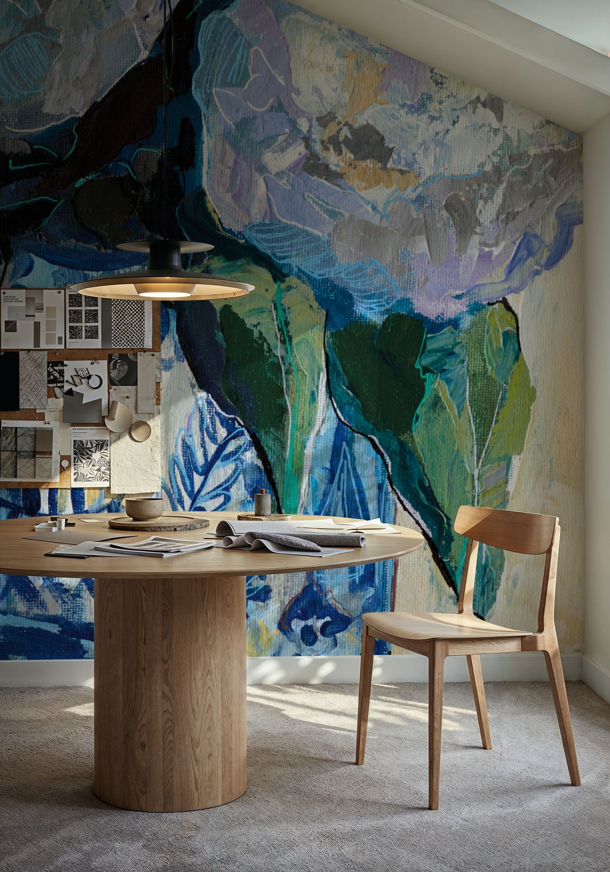 August Blooms Mural Wallpaper - room preview 03