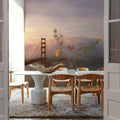 Misty Bridge Sunrise Mural Wallpaper - room preview 03