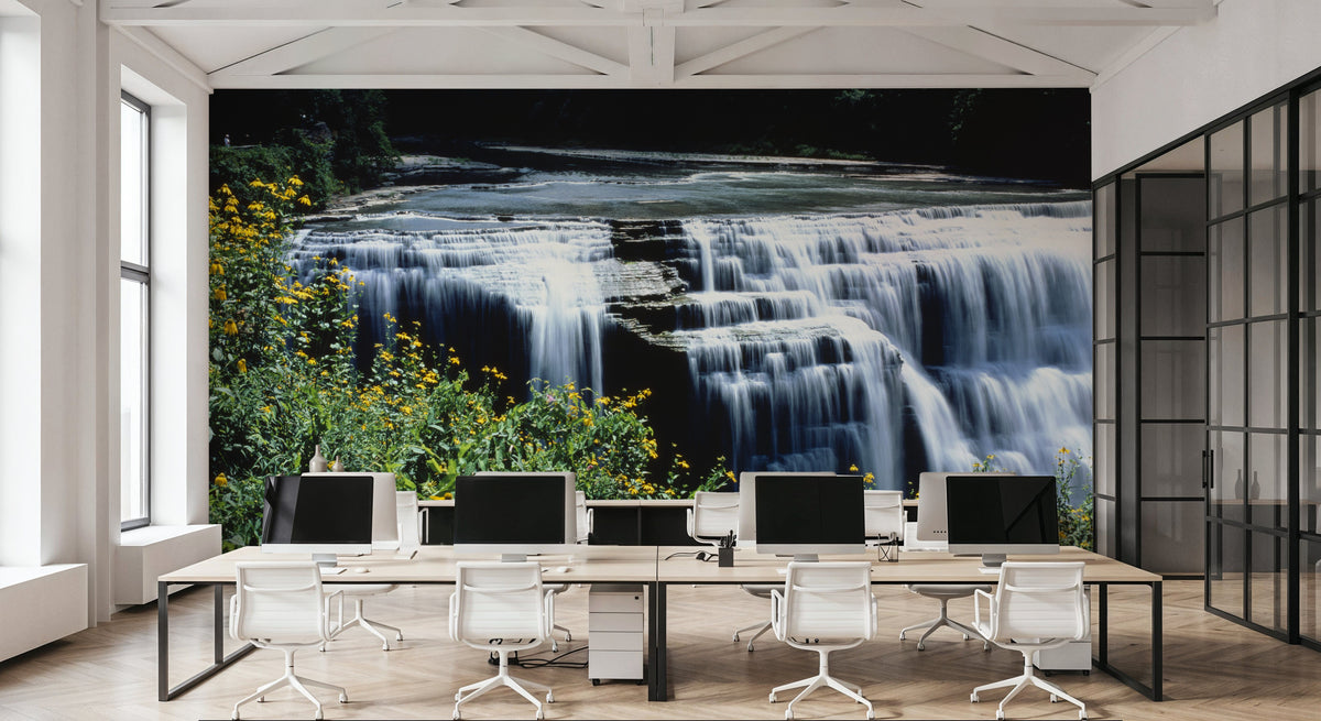 Waterfall Bloom Mural Wallpaper - room preview 03