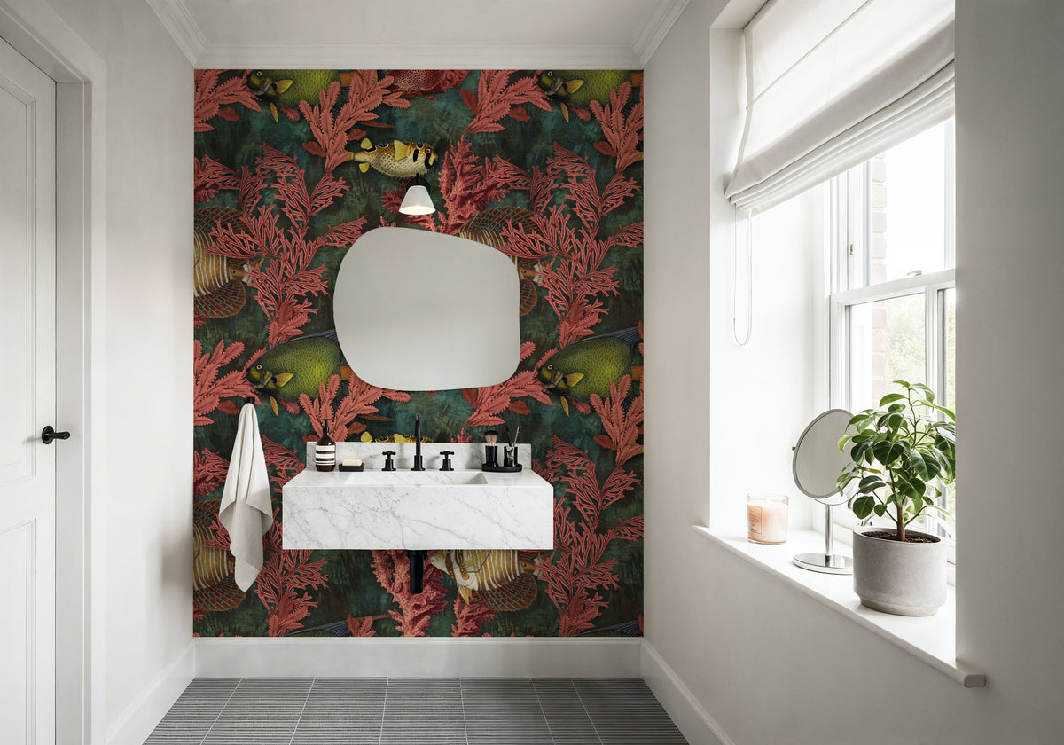 Coral Reef Mural Wallpaper - room preview 03