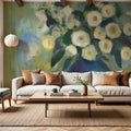Spring Flowers Mural Wallpaper - Green Tone - room preview 03