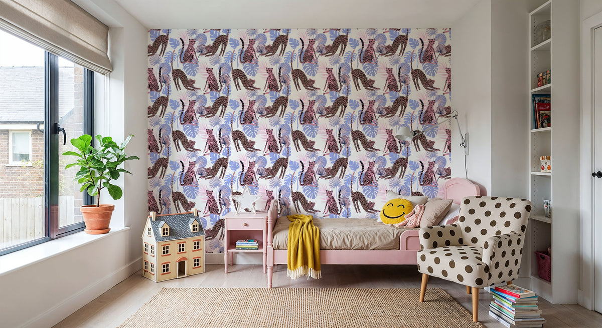 Spotted Cat Mural Wallpaper - room preview 03