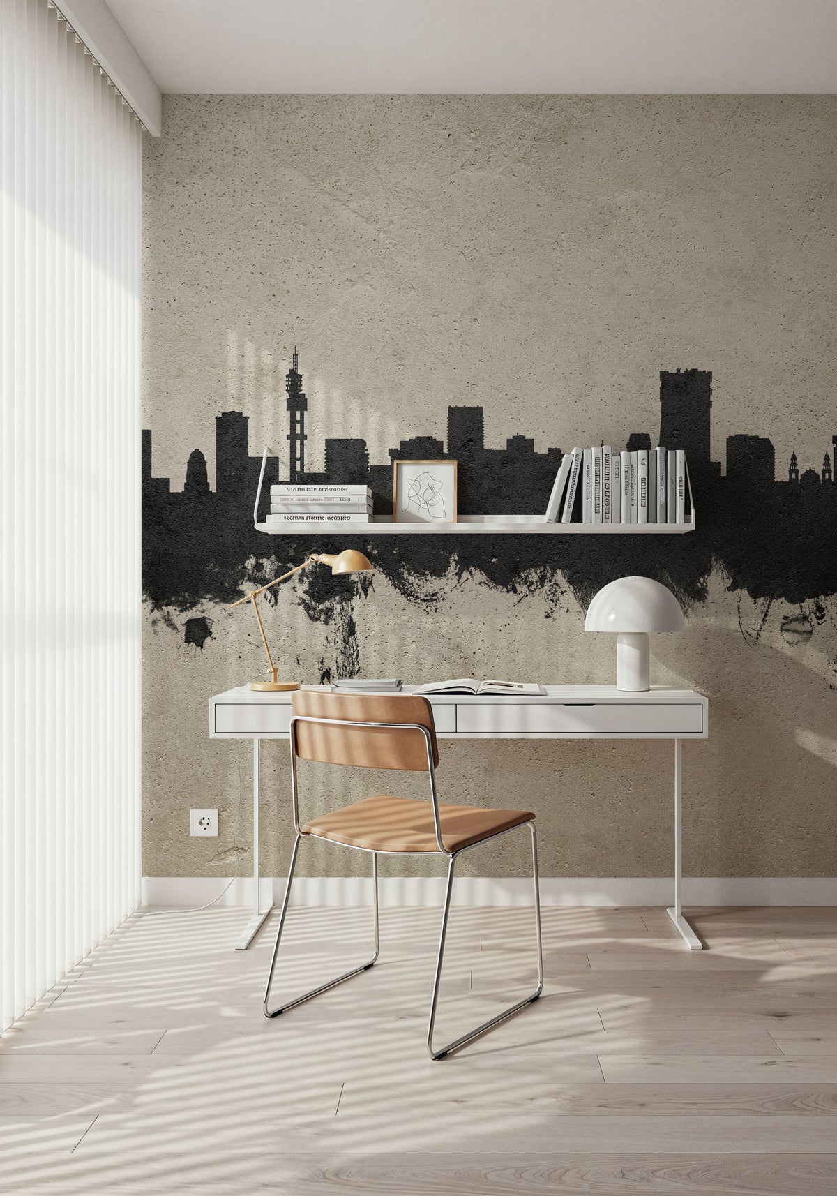 Pretoria South Africa Skyline Concrete Mural Wallpaper - room preview 03