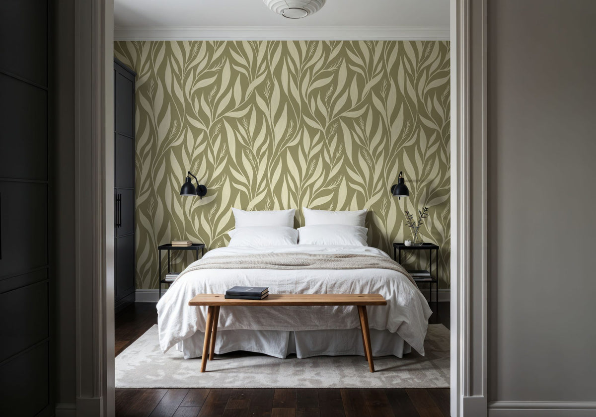 Leavescapes Mural Wallpaper - room preview 03