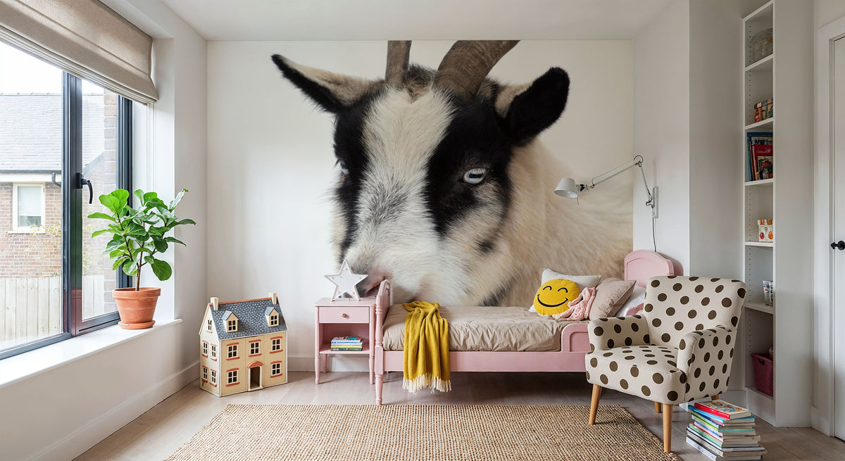 Pippa the Goat IV Mural Wallpaper - room preview 03