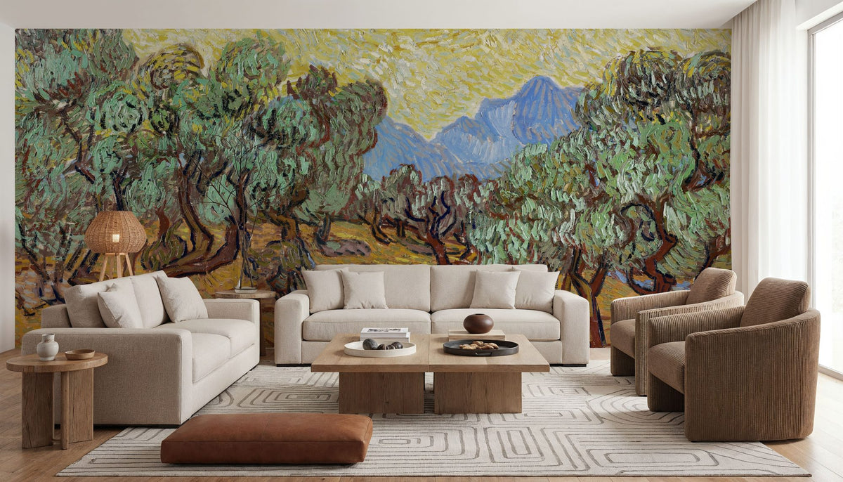 Olive Trees Mural Wallpaper - Warm Tone - room preview 03