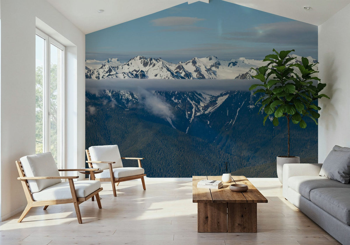 Snowy Tops Mural Wallpaper - room preview 03