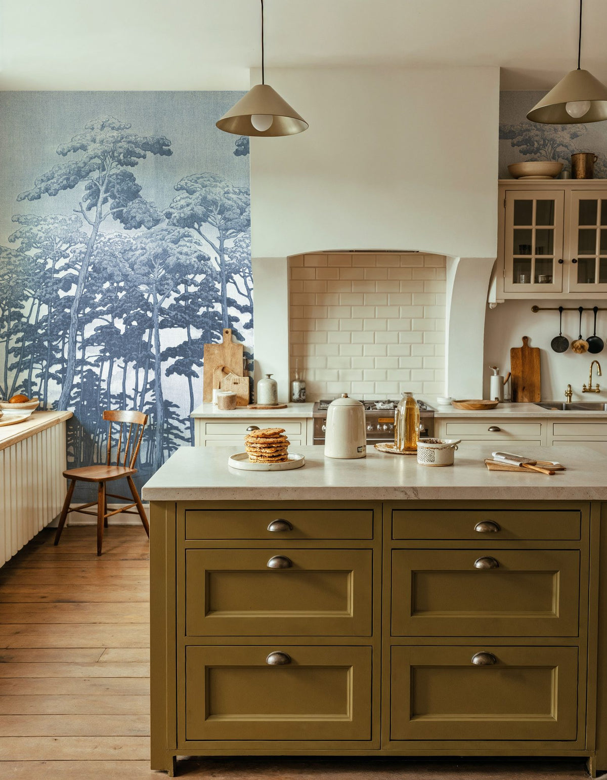 Tranquil Pinescape, Sky Mural Wallpaper - room preview 03
