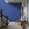 Coastal Scales Blue Mural Wallpaper - room preview 03