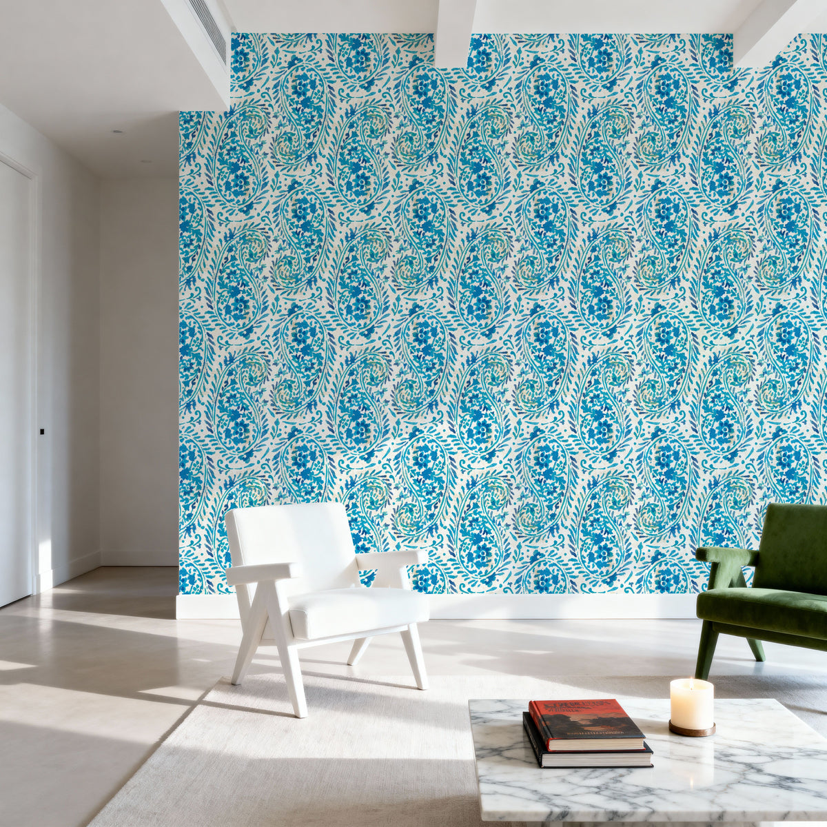 Rustic Floral Mural Wallpaper - room preview 03