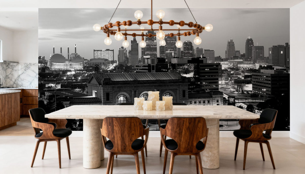 Kansas City Twilight Mural Wallpaper - room preview 03