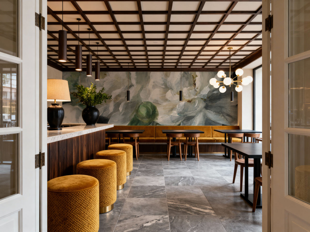 Blossoms in Grace Mural Wallpaper - room preview 03