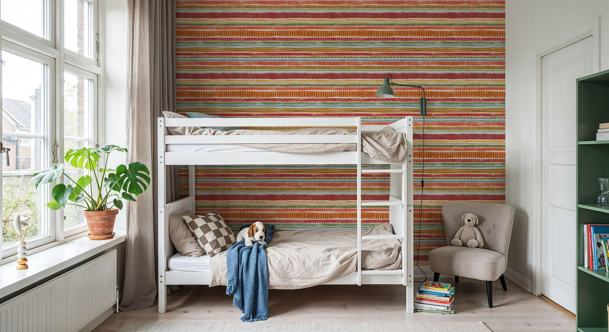 Spicy Lines Mural Wallpaper - room preview 03