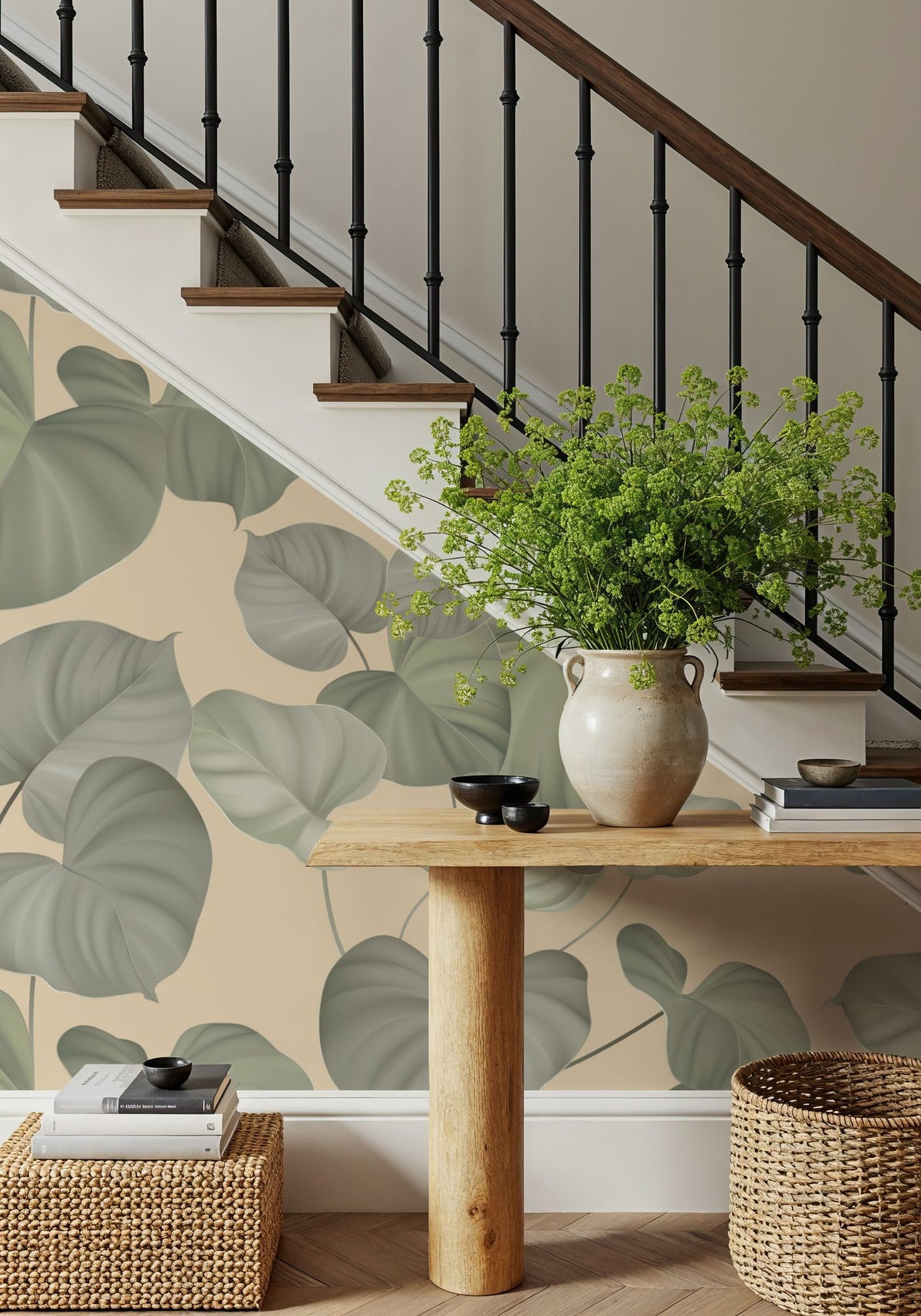 Levitating Leaves Mural Wallpaper - room preview 03