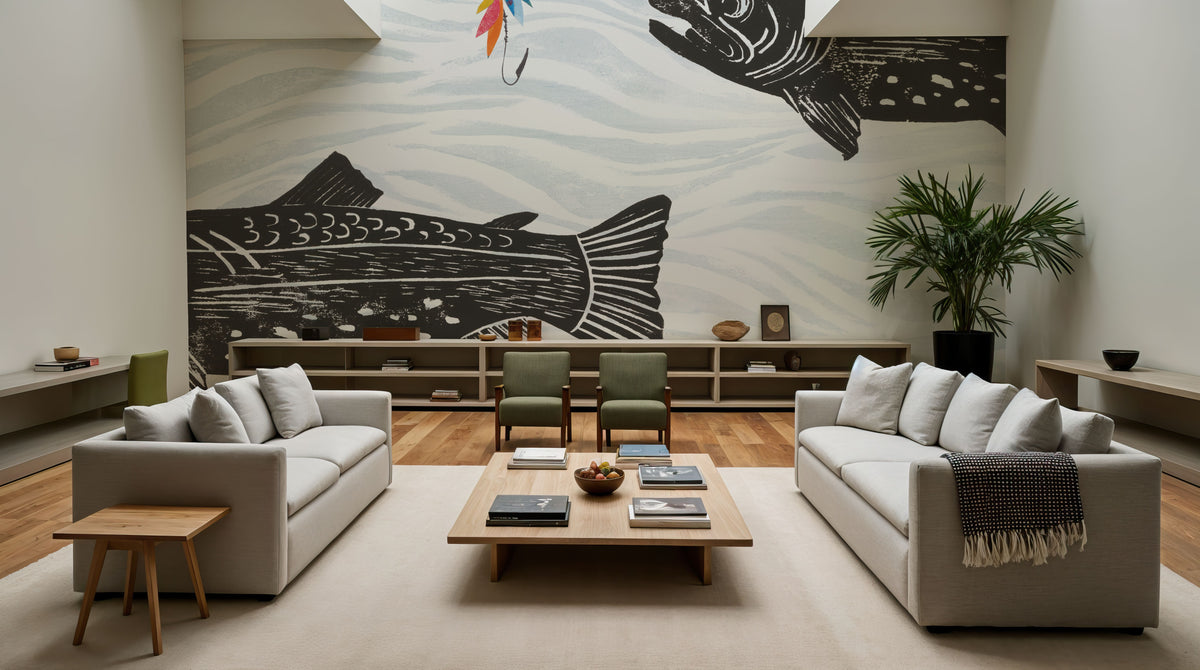 Fly Fishing II Mural Wallpaper - room preview 03