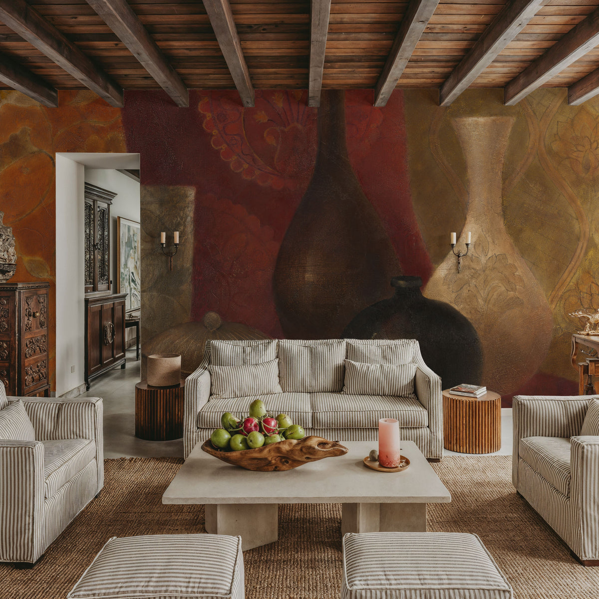 Patterned Vessels Mural Wallpaper - room preview 03