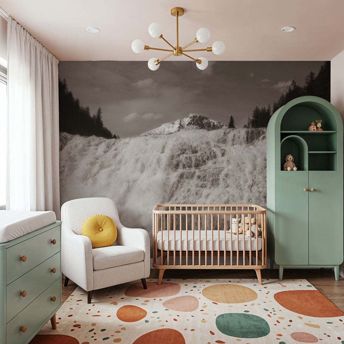 Wapta Falls Mural Wallpaper - room preview 03