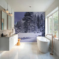 Winter Forest Junction Mural Wallpaper - room preview 03