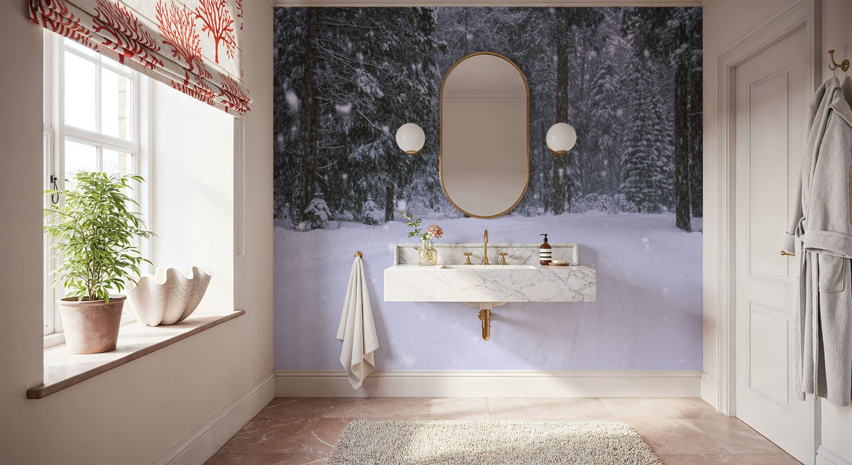 Winter Trail Mural Wallpaper - room preview 03