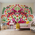 Otomi Rabbits & Flowers Mural Wallpaper - room preview 03