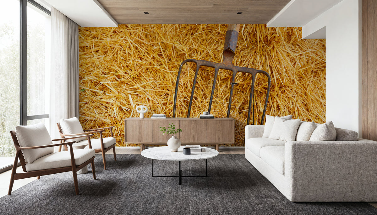 Harvest Pitchfork Mural Wallpaper - room preview 03