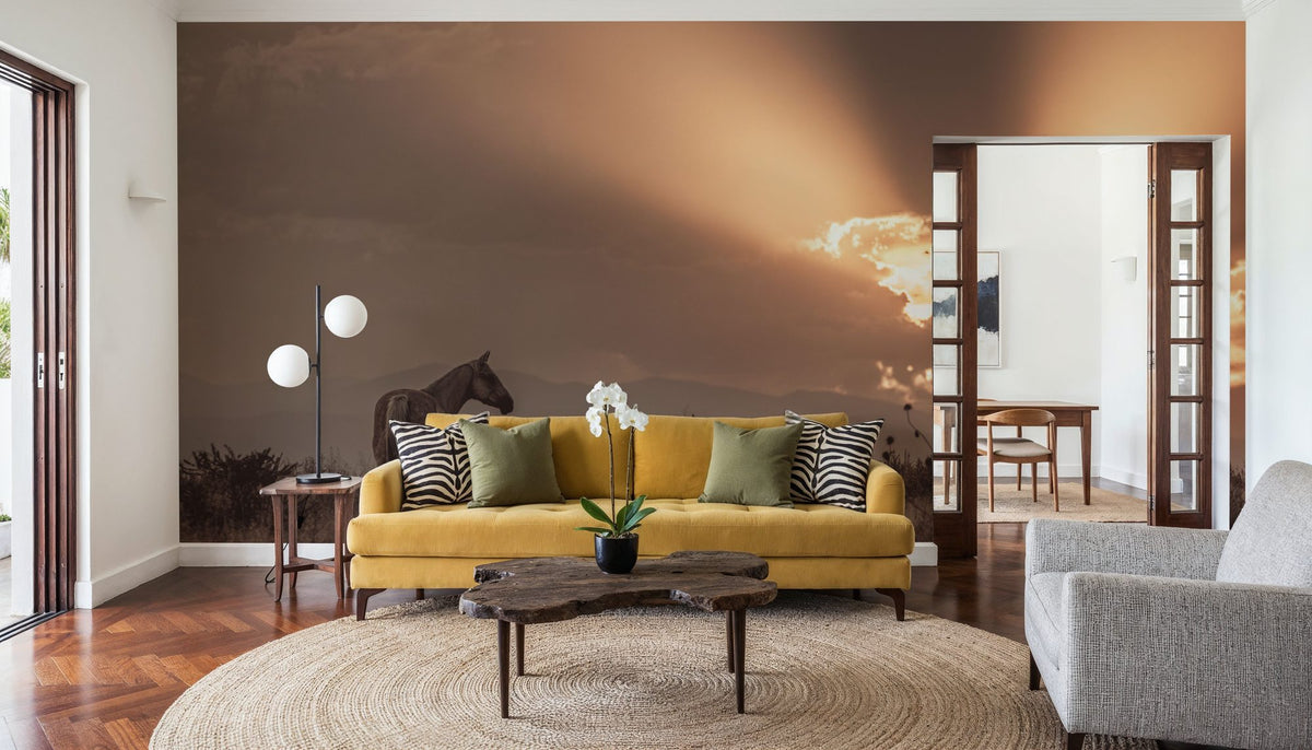 Faded Sunset Mural Wallpaper - room preview 03