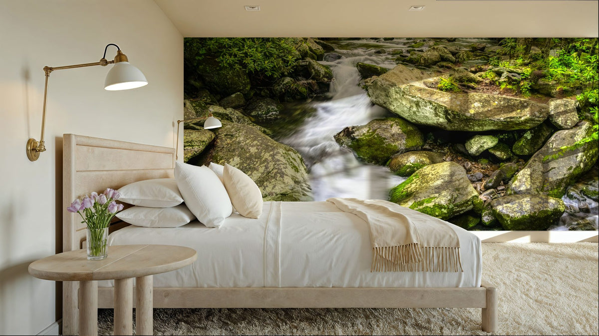 Woodland Cascade Mural Wallpaper - room preview 03