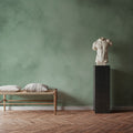 Soft Fog, Moss Green Mural Wallpaper - room preview 03