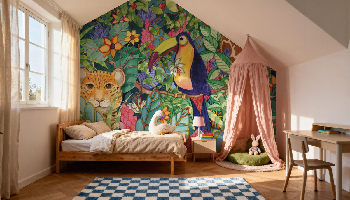 Hello From the Jungle Mural Wallpaper - room preview 03