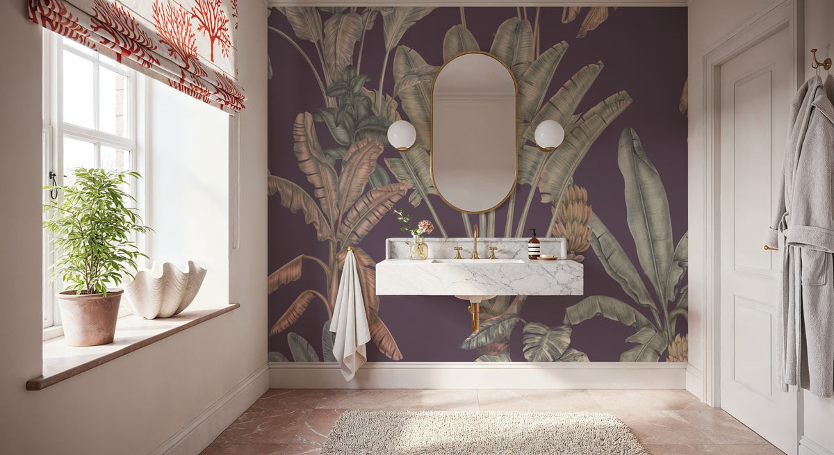 Banana Grove, Lilac Mural Wallpaper - room preview 03