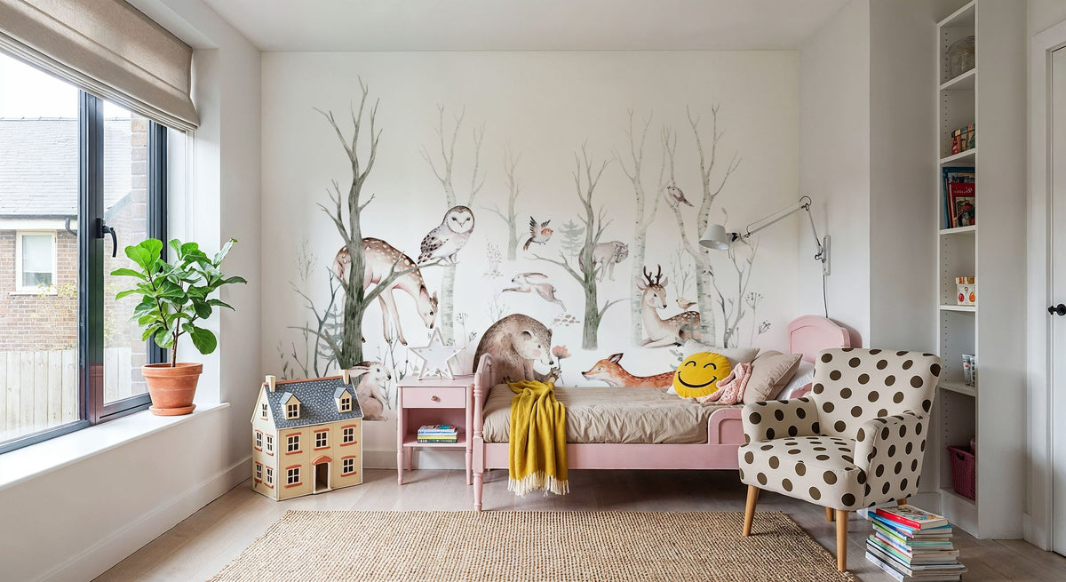 Woodland Friends Mural Wallpaper - room preview 03