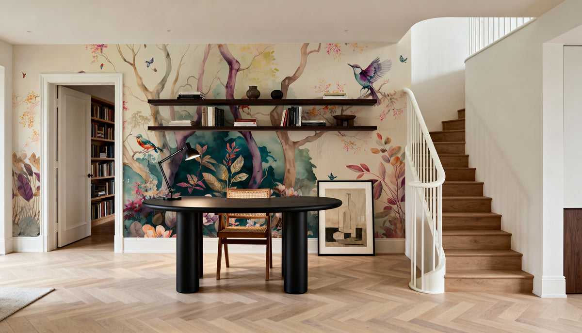 Magical Birds Mural Wallpaper - room preview 03