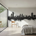 Minsk Belarus Skyline Black & White Mural Wallpaper - room preview 03