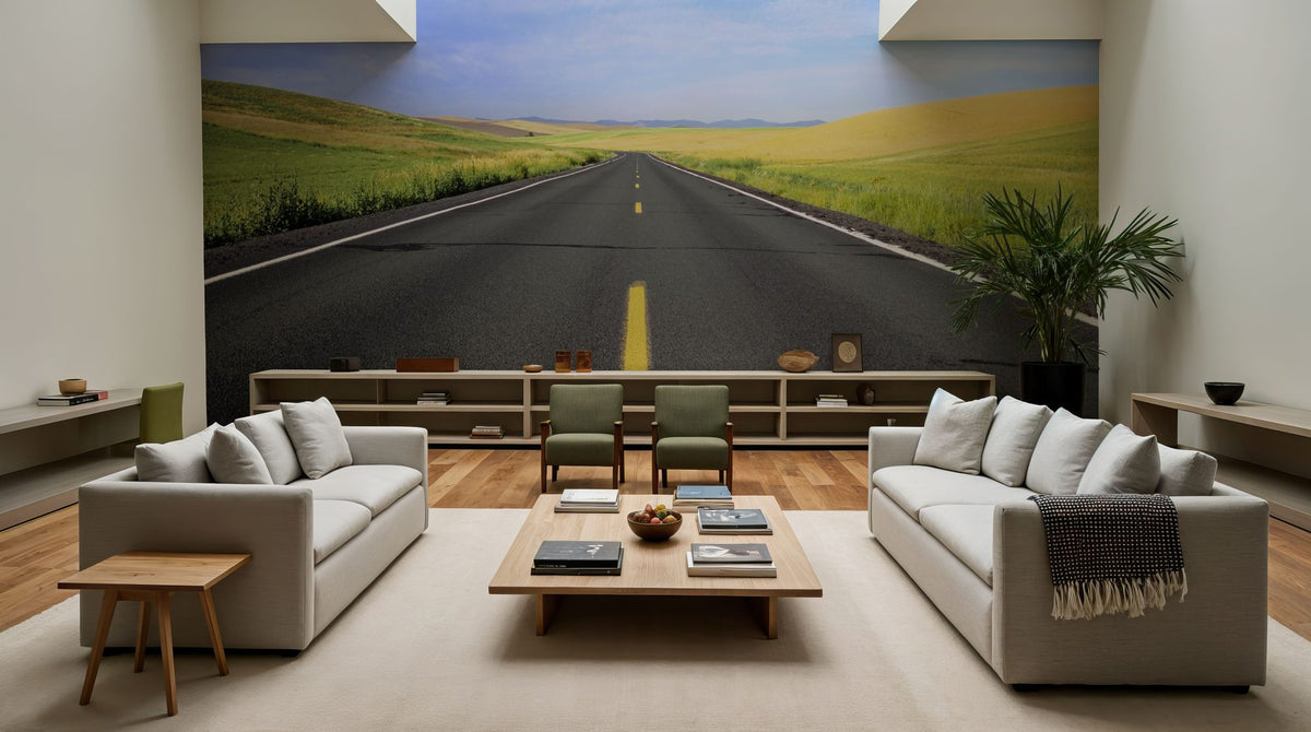 Open Road Horizon Mural Wallpaper - room preview 03