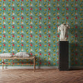 Parrot Paradise Turqouise Mural Wallpaper - room preview 03