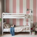 Scalloped Circus Stripes, Pink Mural Wallpaper - room preview 03