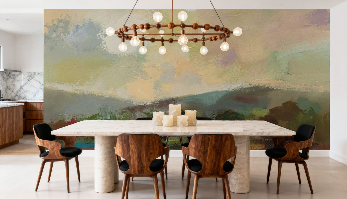 Teal Lake Mural Wallpaper - room preview 03