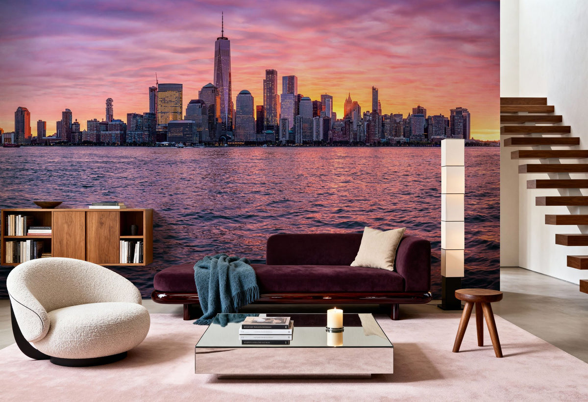 Dream NYC Sunrise Mural Wallpaper - room preview 03