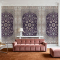 My Floral Dreams, Purple Mural Wallpaper - room preview 03