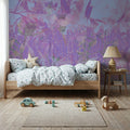 Dream Lupine, Washed Periwinkle Mural Wallpaper - room preview 03