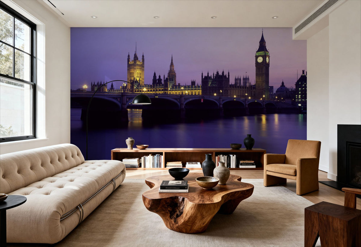 Big Ben Twilight Mural Wallpaper - room preview 03