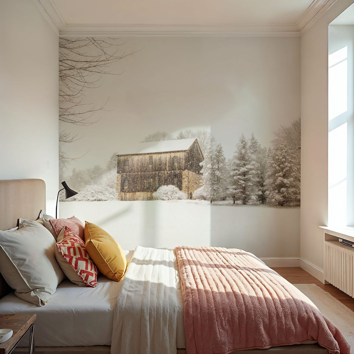 First Snow Mural Wallpaper - room preview 03