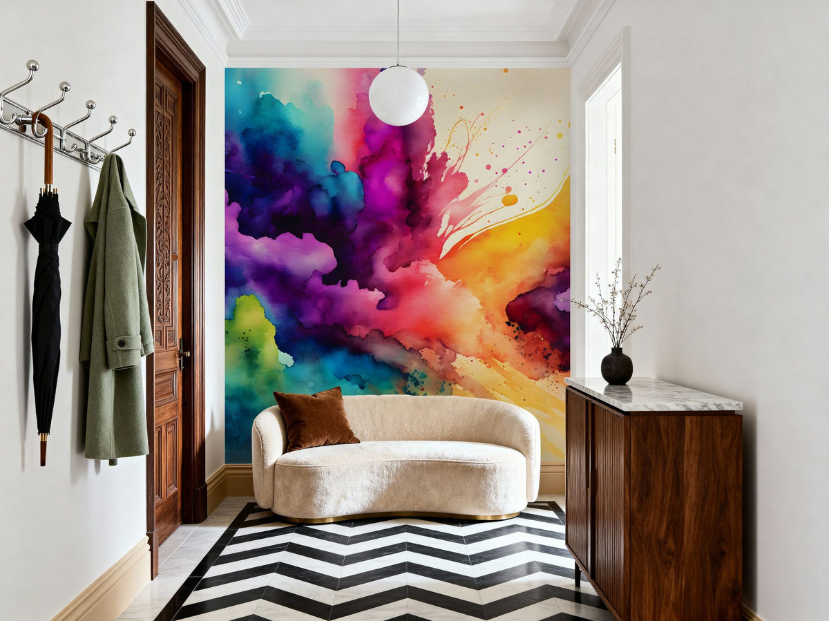 Rainbow Explosion Mural Wallpaper - room preview 03