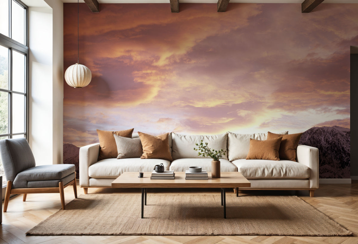 Alpine Twilight Mural Wallpaper - room preview 03