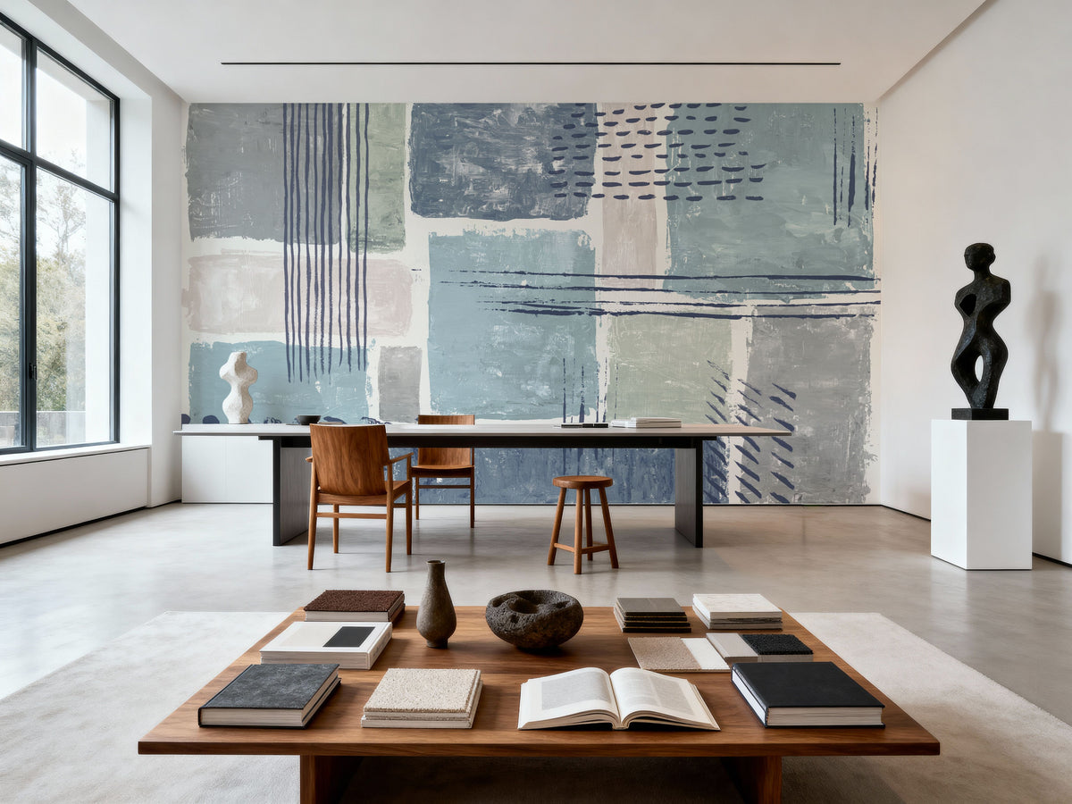 Between the Lines Mural Wallpaper - room preview 03
